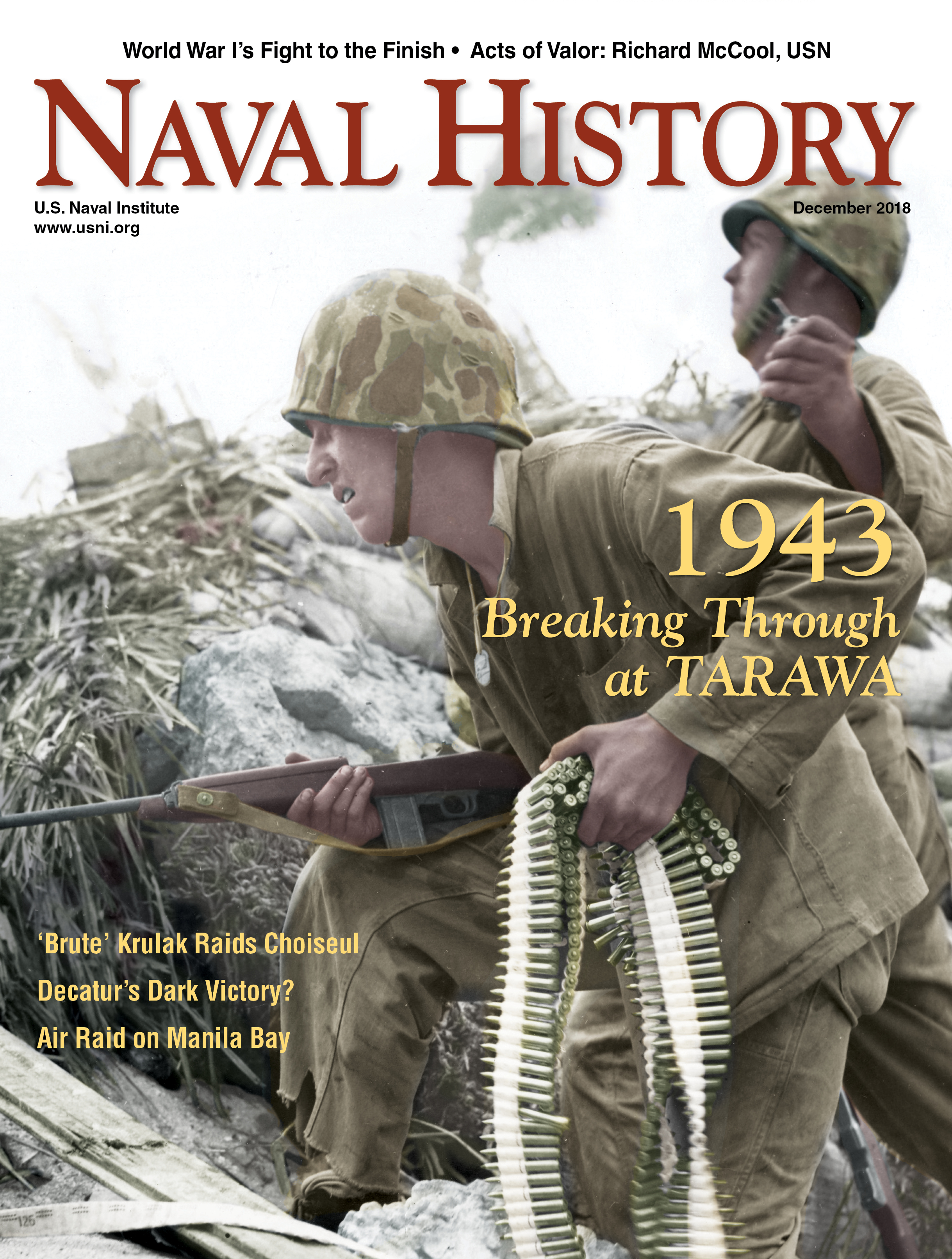 Naval History Magazine Cover, December 2018 Volume 32, Number 6