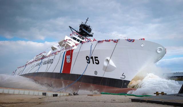 October 2023 saw the launch and christening of the Coast Guard’s first offshore patrol cutter, Argus (WMSM-915). The Argus is named after one of the original ten ships in the Revenue Cutter Service. 