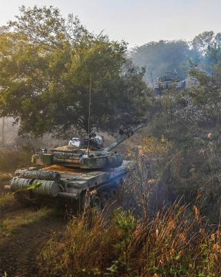 Tanks from the People’s Liberation Army in the jungle during a live-fire training exercise in October 2023. Naval Special Warfare would contribute to a great power fight less by confronting armor head on than by attacking the tanks’ logistic tails.