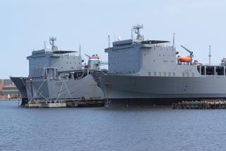 Ready Reserve Force (RRF) ships MV Cape Rise (T-AKR-9678) and Cape Race