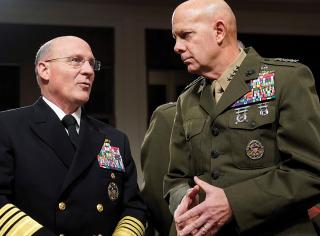 General David H. Berger, Commandant of the Marine Corps speaks with Chief of Naval Operations Admiral Michael Gilday 