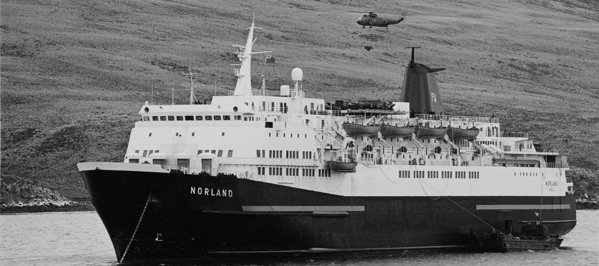 The ferry Borland, one of the main ships taken up from tradefor the Falklands War, was used a troop transport.While commercial ship conversions are an imperfect solution, they provide badly needed capabilities under wartime conditions. 