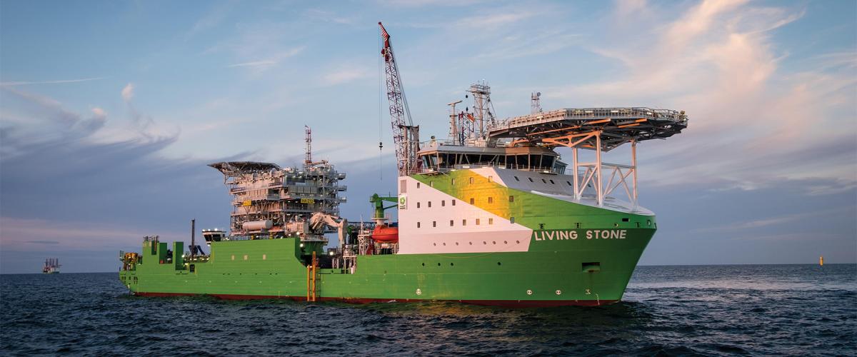 The cable laying vessel Living Stone in 2018