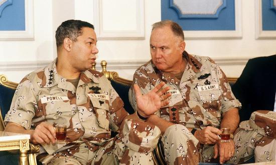 Colin Powell and General Norman Schwarzkopf