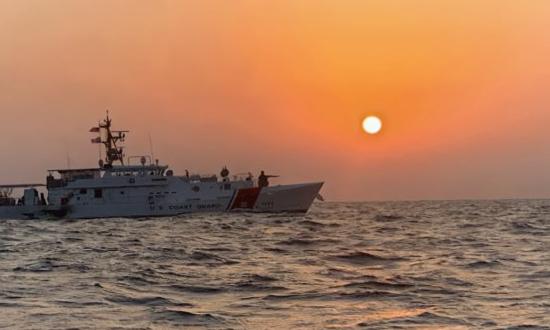 The USCGC Charles Moulthrope (WPC-1141) patrols the Arabian Gulf in 2022 as part of Coast Guard Patrol Forces Southwest Asia. If the Coast Guard’s value to the nation is truly its global character and mandate, then investment needs to be made to make that a reality.  