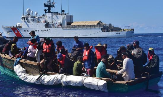 The USCGC Campbell (WMEC-909) intercepts a rustic vessel of Cuban migrants about 65 miles south of Marathon, Florida. As the Coast Guard’s missions continue to expand, the service must abandon its scarcity culture in favor of one that cultivates each service member’s success.