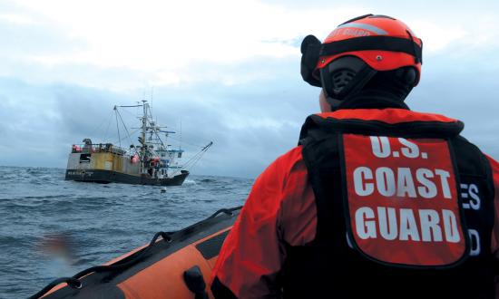 The Coast Guard monitors multiple international fisheries agree­ments, treaties, and conventions, including the U.N. mora­torium on high-seas drift-net fishing. In this excerpt, Admiral Thomas Collins relates a 1997 intercept of a fishing boat operating illegally.