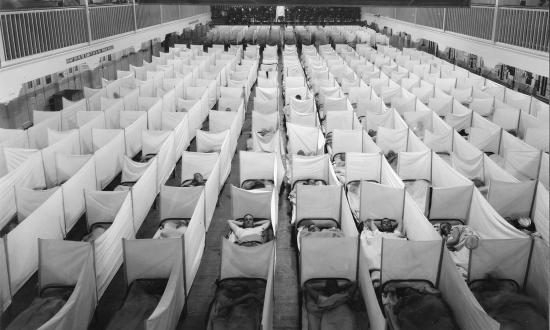 During the influenza pandemic of 1918, the Navy took precautions—such as erecting “sneeze guards” in crowded sleeping areas—but the most effective  defense against spread of the deadly disease was quarantine.