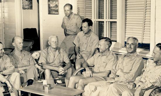 1945 Nimitz Guam Lanai navy photo