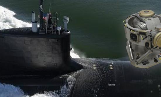 The Navy is expected to begin installing the WSN-12 Inertial Navigator System (inset) on ships across the fleet in 2025, including on Virginia-class and other fast-attack submarines.