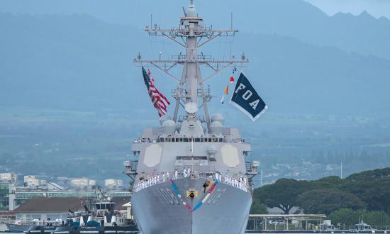 The Arleigh Burke–class guided-missile destroyer USS Wayne E. Meyer (DDG-108) sails into Joint Base Pearl Harbor-Hickam, Hawaii. Since 2011, there have been 63 instances where Navy ships had to enter or leave Pearl Harbor with equipment casualties that limited their ability to maneuver.