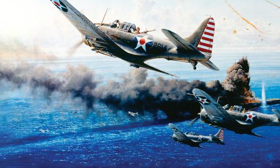 SBD Dauntless dive bombers