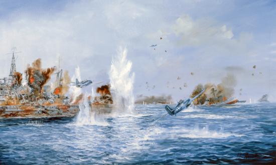 Painting of the Battle off Samar by John Hamilton