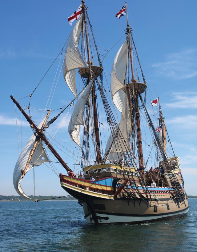 Mayflower II, Fishers Island Sound,  27 July 2020.