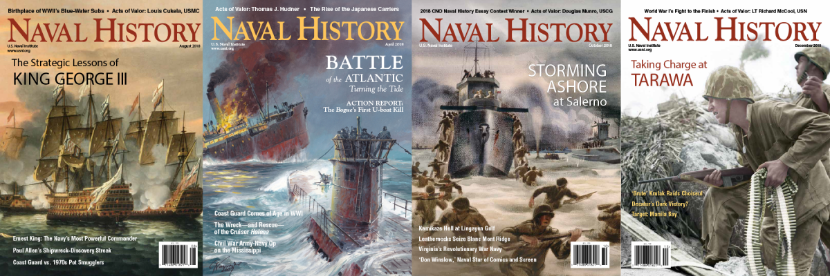 Four Naval History Magazine covers